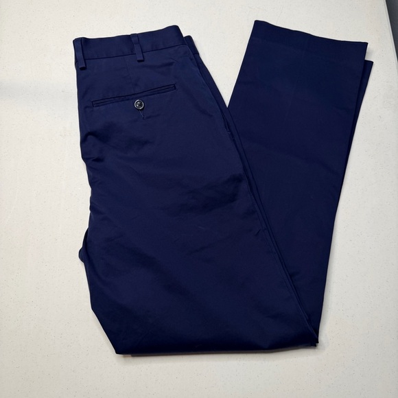 Hart Schaffner Marx Men's Deep Blue Chinos - Picture 9 of 10